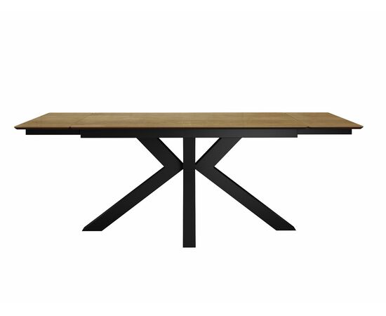 Стол DikLine SFE140 Керамика древесная OAKWOOD HONEY/подстолье черное/опоры черные (2 уп.), изображение 2 | Интернет магазин мебели и декора LifeDekor