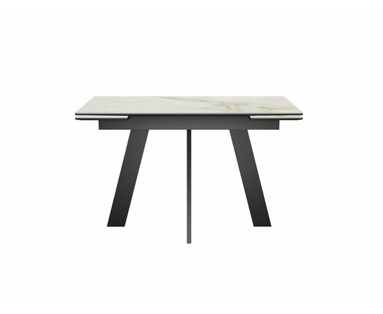 Стол DikLine SKM110 Керамика глянец Ostra Bianco (мрамор глянец белый)/подстолье черное, изображение 4 | Интернет магазин мебели и декора LifeDekor