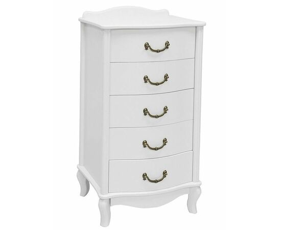 Комод "Джульетта" узкий 5 ящ.(молочный дуб) Вис, изображение 2 | Интернет магазин мебели и декора LifeDekor