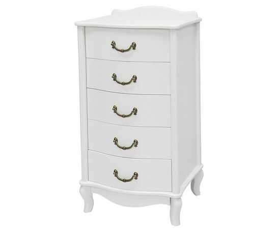 Комод "Джульетта" узкий 5 ящ.(молочный дуб) Вис | Интернет магазин мебели и декора LifeDekor