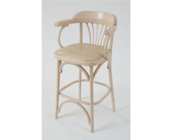 Стул барный 650 Венский мягкий (беленый дуб, экокожа бежевая), изображение 2 | Интернет магазин мебели и декора LifeDekor
