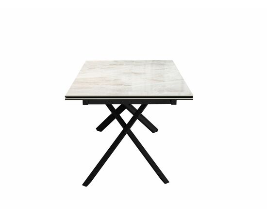 Стол DikLine DKX140 керамика Italian Grey (глянец серый), подстолье черное, опоры черные (2уп.), изображение 5 | Интернет магазин мебели и декора LifeDekor