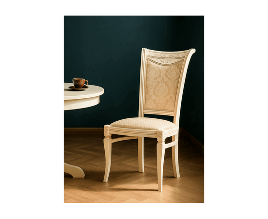 Стул деревянный Mariano линур блекл комби / слоновая кость, изображение 2 | Интернет магазин мебели и декора LifeDekor