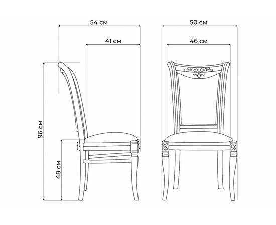 Стул деревянный Mariano линур блекл комби / слоновая кость, изображение 3 | Интернет магазин мебели и декора LifeDekor