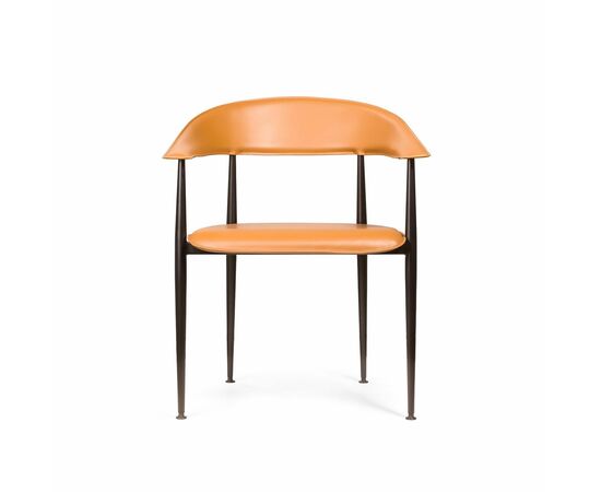 Стул с подлокотниками Rotti, кожа коричневый, изображение 2 | Интернет магазин мебели и декора LifeDekor