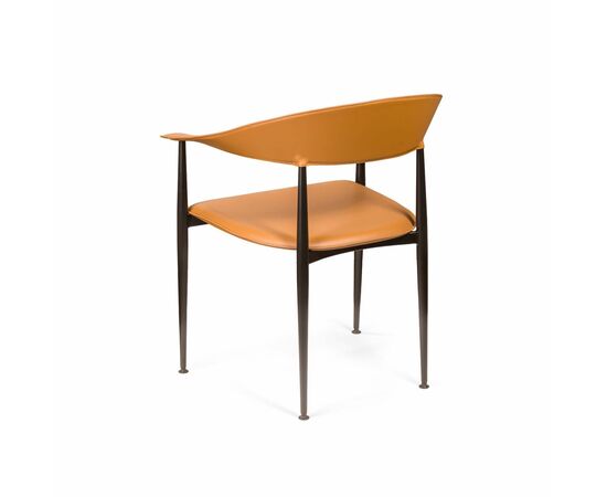 Стул с подлокотниками Rotti, кожа коричневый, изображение 5 | Интернет магазин мебели и декора LifeDekor