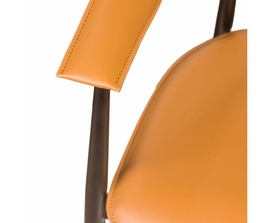 Стул с подлокотниками Rotti, кожа коричневый, изображение 9 | Интернет магазин мебели и декора LifeDekor