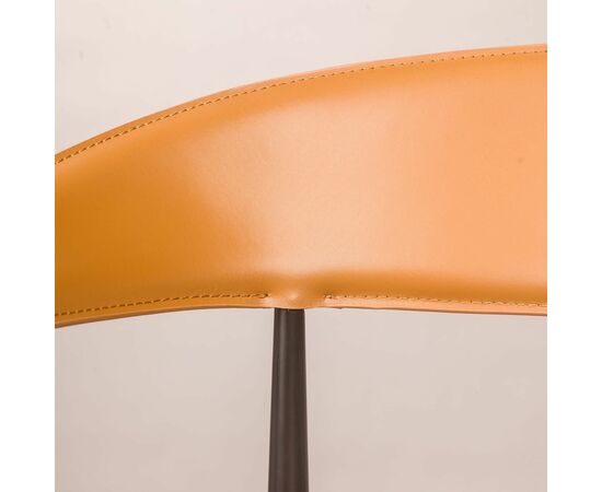 Стул с подлокотниками Rotti, кожа коричневый, изображение 11 | Интернет магазин мебели и декора LifeDekor
