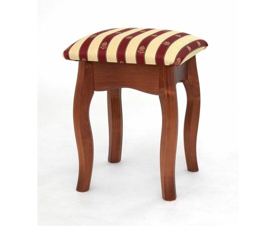 Табурет (Бордовый полоска-Махагон 30/1-НЦ №1), изображение 2 | Интернет магазин мебели и декора LifeDekor