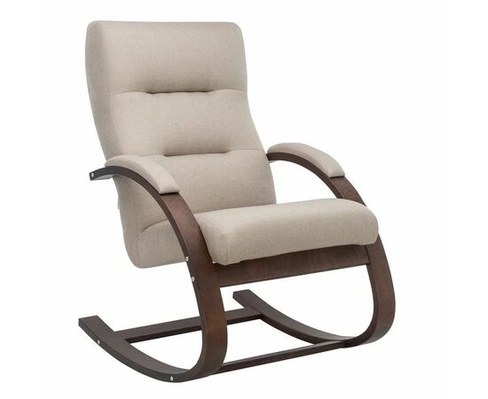 Кресло-качалка Милано  (Орех текстура/ткань Малмо 05) | Интернет магазин мебели и декора LifeDekor