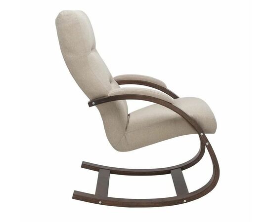 Кресло-качалка Милано  (Орех текстура/ткань Малмо 05), изображение 3 | Интернет магазин мебели и декора LifeDekor