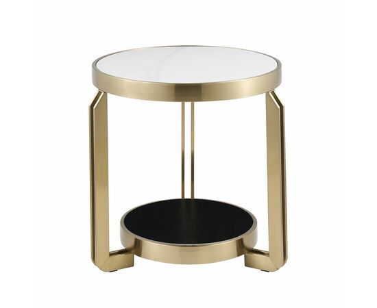 Журнальный столик Калисто 55*55 см светлая и темная керамика, изображение 2 | Интернет магазин мебели и декора LifeDekor