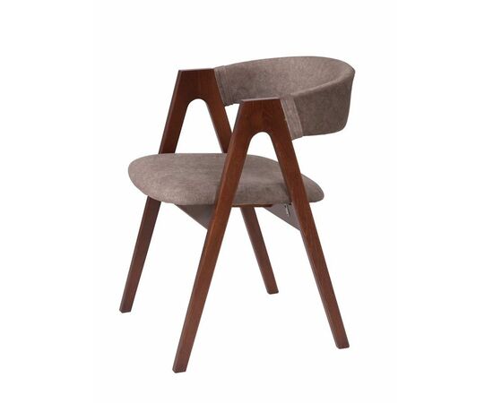 Кресло "Кира 1" (темный орех/ткань Айсберг корица), изображение 2 | Интернет магазин мебели и декора LifeDekor