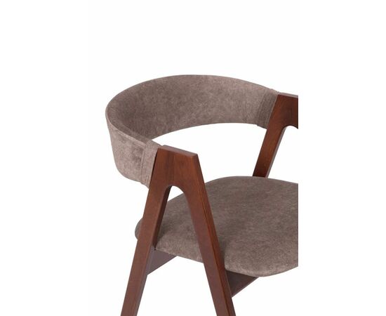 Кресло "Кира 1" (темный орех/ткань Айсберг корица), изображение 6 | Интернет магазин мебели и декора LifeDekor