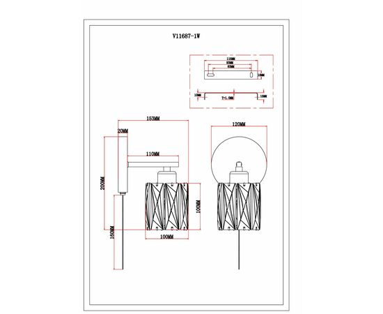 Светильник настенный Moderli V11687-1W Prismique, изображение 9 | Интернет магазин мебели и декора LifeDekor