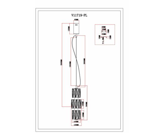 Светильник подвесной светодиодный Moderli V11719-PL Prismique, изображение 4 | Интернет магазин мебели и декора LifeDekor