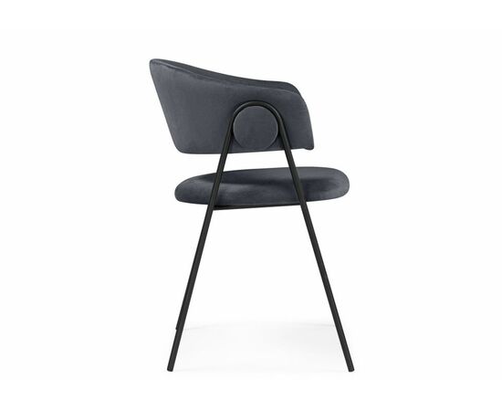 Стул на металлокаркасе Криспиан темно-серый / черный, изображение 3 | Интернет магазин мебели и декора LifeDekor