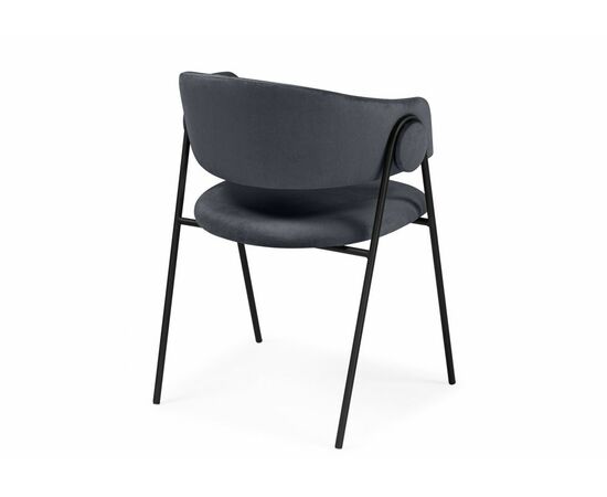 Стул на металлокаркасе Криспиан темно-серый / черный, изображение 4 | Интернет магазин мебели и декора LifeDekor