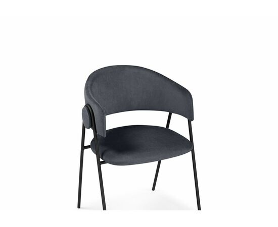 Стул на металлокаркасе Криспиан темно-серый / черный, изображение 5 | Интернет магазин мебели и декора LifeDekor