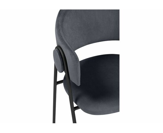 Стул на металлокаркасе Криспиан темно-серый / черный, изображение 6 | Интернет магазин мебели и декора LifeDekor