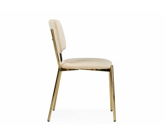 Стул на металлокаркасе Armond beige / gold, изображение 3 | Интернет магазин мебели и декора LifeDekor