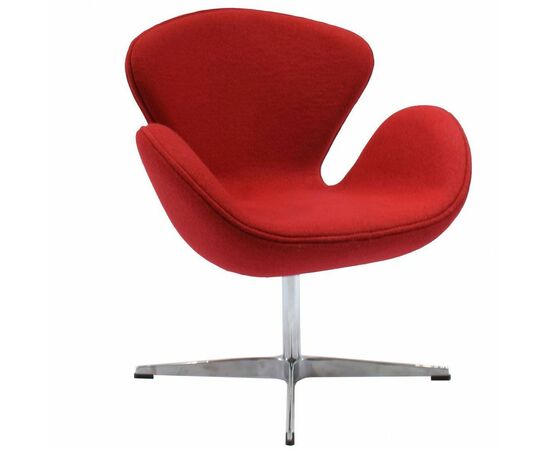 Кресло SWAN CHAIR красный кашемир, Цвет: Красный | Интернет магазин мебели и декора LifeDekor