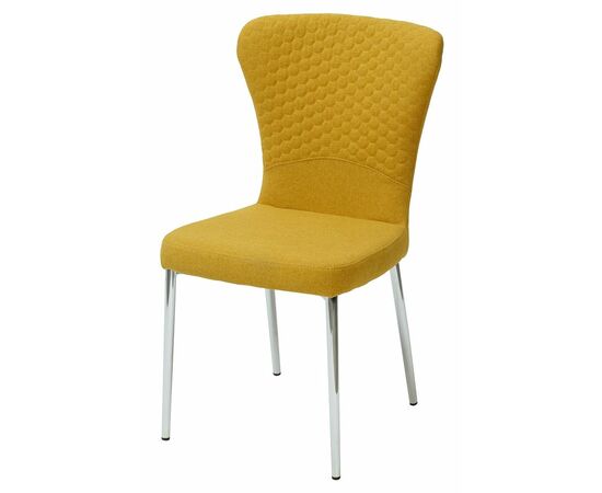 Стул SKY YELLOW/CHROME желтый, ткань М-City | Интернет магазин мебели и декора LifeDekor