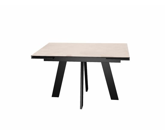 Стол DikLine SKM110 Керамика Krater Perla (бежевый матовый)/подстолье черное, изображение 4 | Интернет магазин мебели и декора LifeDekor