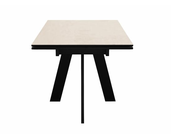 Стол DikLine SKM110 Керамика Krater Perla (бежевый матовый)/подстолье черное, изображение 2 | Интернет магазин мебели и декора LifeDekor