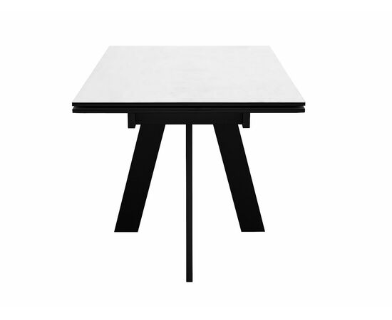 Стол DikLine SKM110 Керамика Mono white (белый матовый)/подстолье черное, изображение 2 | Интернет магазин мебели и декора LifeDekor