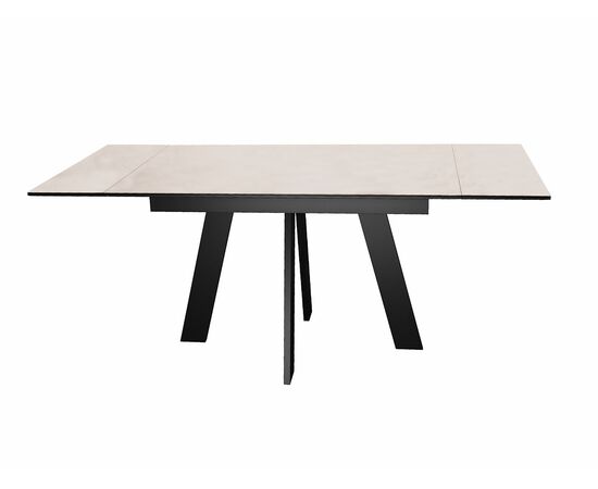 Стол DikLine SKM110 Керамика Krater Perla (бежевый матовый)/подстолье черное, изображение 3 | Интернет магазин мебели и декора LifeDekor