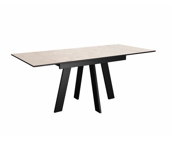 Стол DikLine SKM110 Керамика Krater Perla (бежевый матовый)/подстолье черное, изображение 5 | Интернет магазин мебели и декора LifeDekor