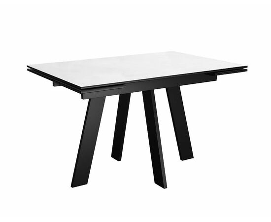 Стол DikLine SKM110 Керамика Mono white (белый матовый)/подстолье черное | Интернет магазин мебели и декора LifeDekor