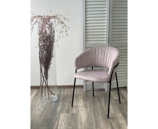 Стул ГЕММА, цвет RAIN 10 lavanda, велюр / черный каркас М-City, изображение 2 | Интернет магазин мебели и декора LifeDekor