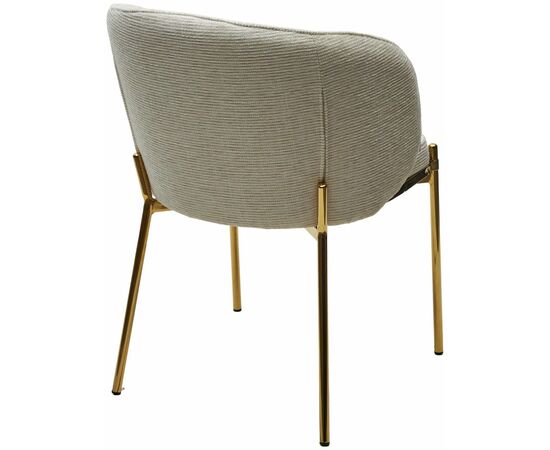 Стул DIANA Modica-40 бежево-белый, ткань / золотой каркас, ®DISAUR, изображение 6 | Интернет магазин мебели и декора LifeDekor