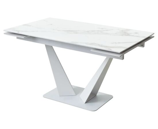 Стол Ниагара 140 БЕЛЫЙ МРАМОР, стекло / БЕЛЫЙ, М-City | Интернет магазин мебели и декора LifeDekor
