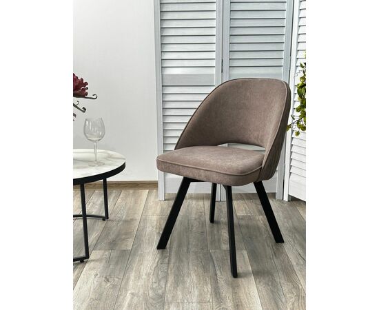 Стул DUNA, цвет B5 Капучино, велюр / черный каркас, поворот.360 град. М-City, изображение 6 | Интернет магазин мебели и декора LifeDekor