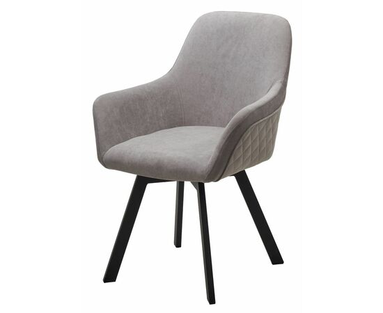 Стул JET, цвет B22 Серый, велюр / черный каркас, поворот.360 град. М-City | Интернет магазин мебели и декора LifeDekor