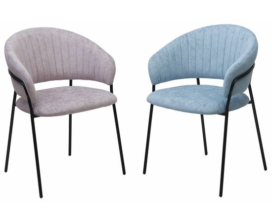 Стул ГЕММА, цвет RAIN 10 lavanda, велюр / черный каркас М-City, изображение 6 | Интернет магазин мебели и декора LifeDekor