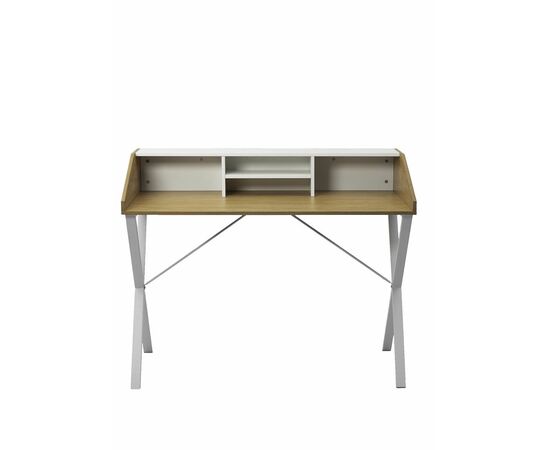Компьютерный стол ORLA H475 Дуб натуральный / белый каркас M-city, изображение 5 | Интернет магазин мебели и декора LifeDekor