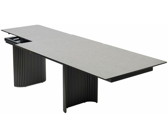 Стол RAGNAR 180 цвет 1699 Серая кожа, керамика / Темно-серый каркас, ®DISAUR, изображение 8 | Интернет магазин мебели и декора LifeDekor