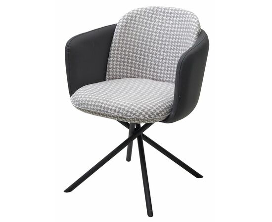 Стул ЛИЛУ ДАНС 180 град. поворотный, УЮТ ГРЕЙ КЛЫК / ORAKUL 998 Темно-серый / Черный каркас, M-City | Интернет магазин мебели и декора LifeDekor