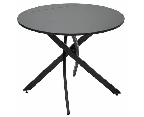 Стол ДАРИО D100 Черный, стекло/ Черный каркас М-City, изображение 9 | Интернет магазин мебели и декора LifeDekor