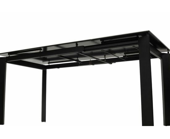 Стол CORNER 120 MATTE STATUARIO Белый мрамор матовый керамика, стекло/ черный каркас М-City, изображение 9 | Интернет магазин мебели и декора LifeDekor