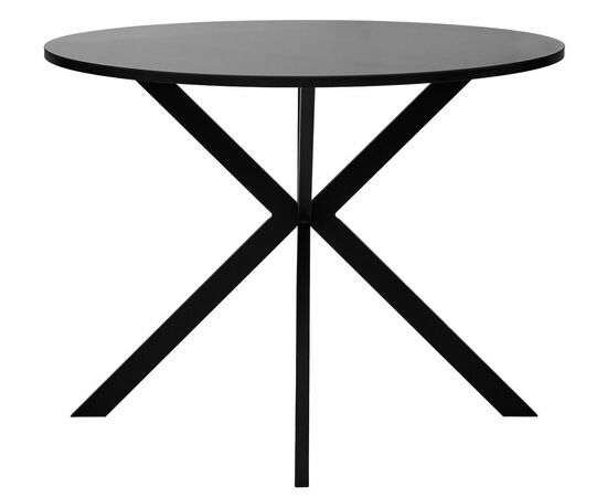 Стол ВЕГА D100 Черный, стекло/ черный каркас М-City, изображение 4 | Интернет магазин мебели и декора LifeDekor