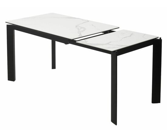 Стол CORNER 120 HIGH GLOSS STATUARIO керамика/ черный каркас М-City, изображение 4 | Интернет магазин мебели и декора LifeDekor