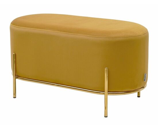 Пуф для гостиной ZEN BLUVEL-68 желтый, велюр / золотой каркас М-City | Интернет магазин мебели и декора LifeDekor