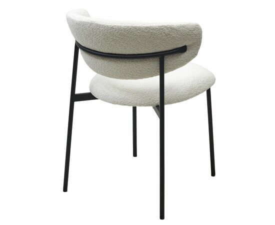 Стул ЛЕОНАРДО Soul 000 Белый, букле / черный каркас М-City, изображение 7 | Интернет магазин мебели и декора LifeDekor