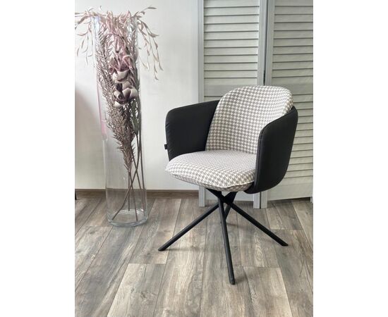 Стул ЛИЛУ ДАНС 180 град. поворотный, УЮТ ГРЕЙ КЛЫК / ORAKUL 998 Темно-серый / Черный каркас, M-City, изображение 2 | Интернет магазин мебели и декора LifeDekor