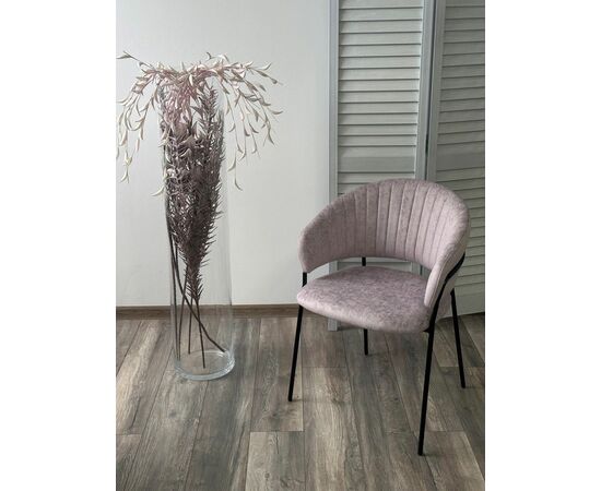 Стул ГЕММА, цвет RAIN 10 lavanda, велюр / черный каркас М-City, изображение 3 | Интернет магазин мебели и декора LifeDekor